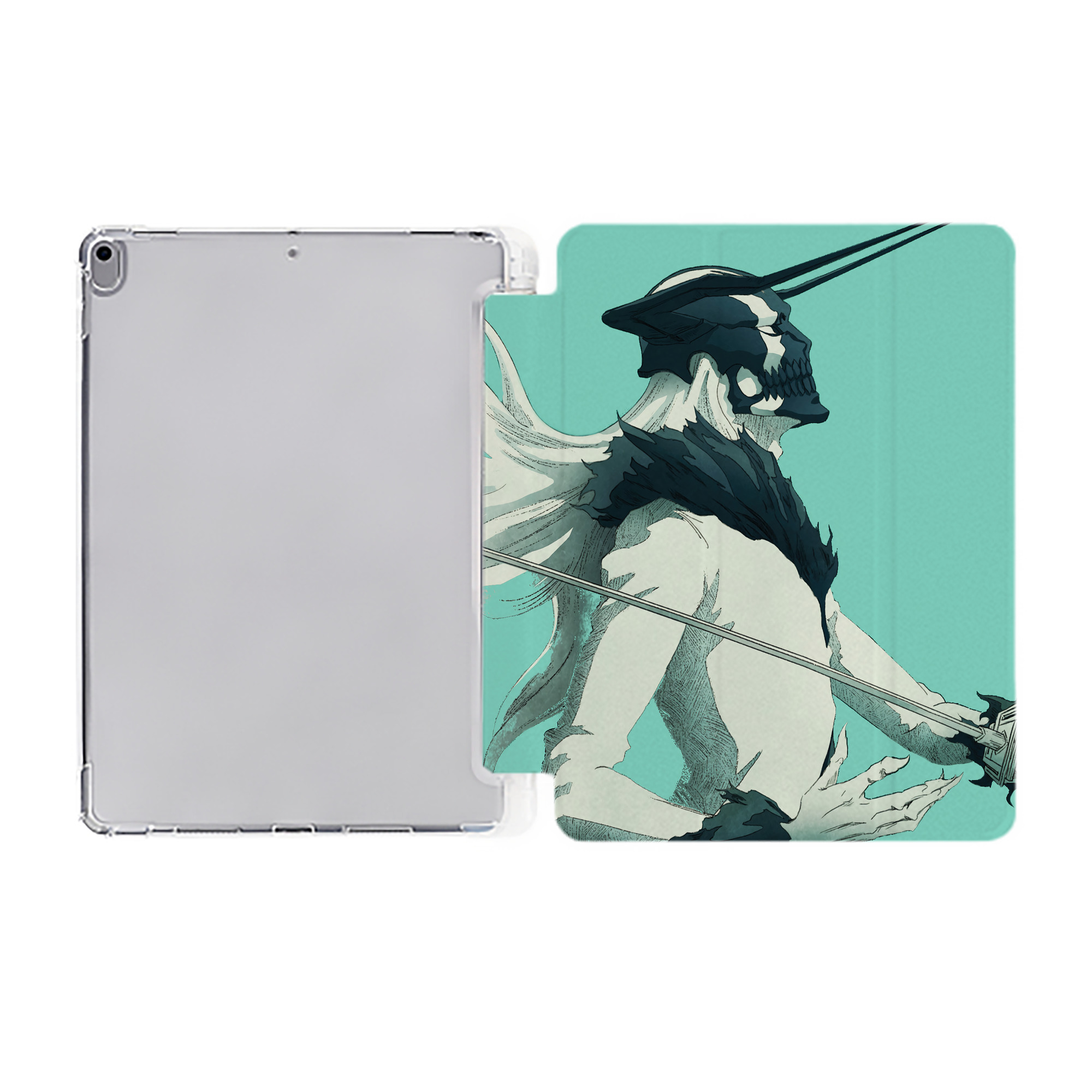 （画像用） ブリーチ BLEACH IPad ケース ペン収納付き 三つ折りスタンド PUレザー×シリコン 対応機種9.5/10.5/10.9インチ